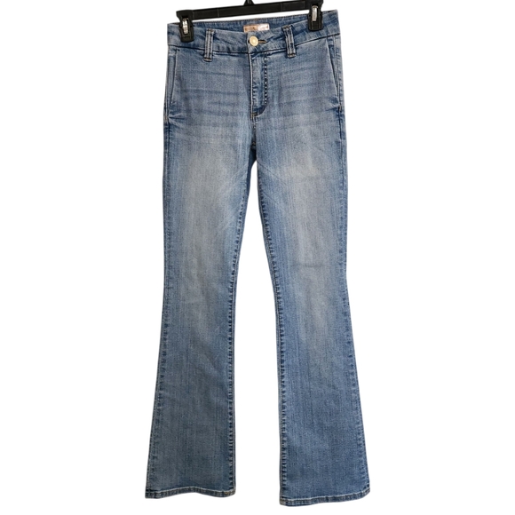Kut from the Kloth Denim - Kut From The Kloth Natalie Jeans Womens Sz 00 Flare Mid Rise Stretch Light Wash